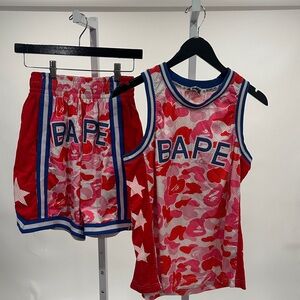 Pink and Red Camo Jersey Set